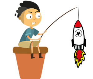 Dibujo Niño pescando